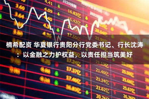 楠希配资 华夏银行贵阳分行党委书记、行长沈涛：以金融之力护权益，以责任担当筑美好