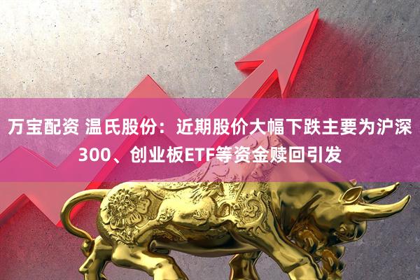 万宝配资 温氏股份：近期股价大幅下跌主要为沪深300、创业板ETF等资金赎回引发
